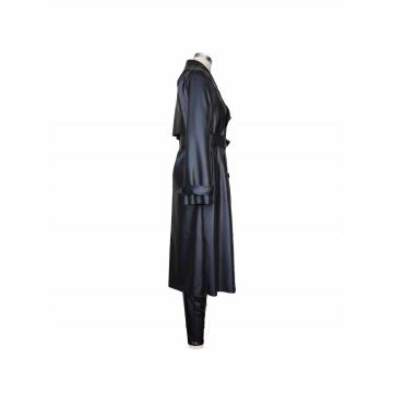 Women`s Black PU Windbreaker