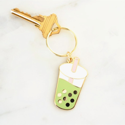 Custom Enamel Metal Dessert Food Cake Donut Keychain