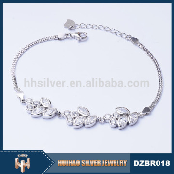 2016 new product simple design bracelet 925 silver for women