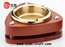 Cohiba Styled Black Ceramic Ashtray