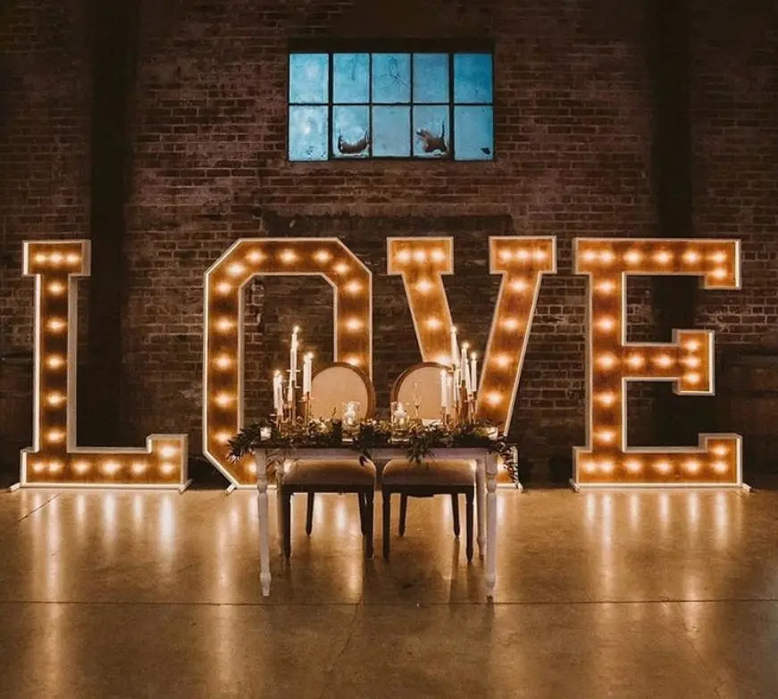 LED 4FT Marquee Letters LED Giant Light Box Sign Wedding