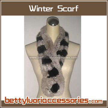 RABBIT FUR SCARF