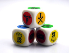 20mm colored six sides custom round corner printed decision dice