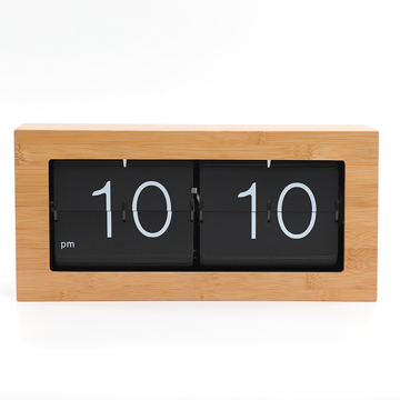 Big Box Flip Down Clock Bamboo Material