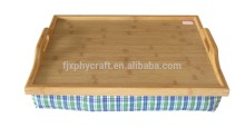 Bamboo Notebook Lap Top Foam Bean Bag Cushion Lap Tray with Handle