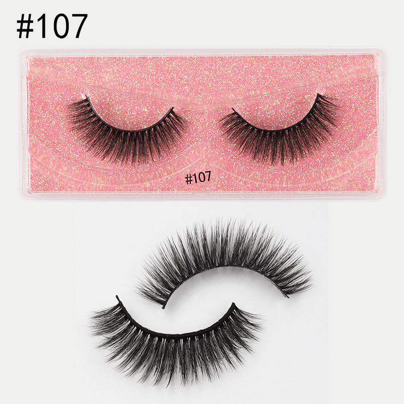 5 Colors Glitter box 3D mink false eyelashes handmade wholesale cosmetics eyes makeup beauty