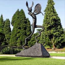 large outdoor decorations metal crafts rabbit bronze sculpture
