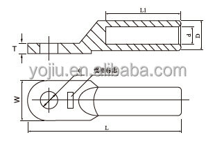 Wholesale DL type electric power line aluminium tube terminal cable lugs