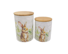 Easter bunny porcelain jar