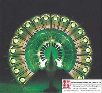 Park Peacock Light Sculpture