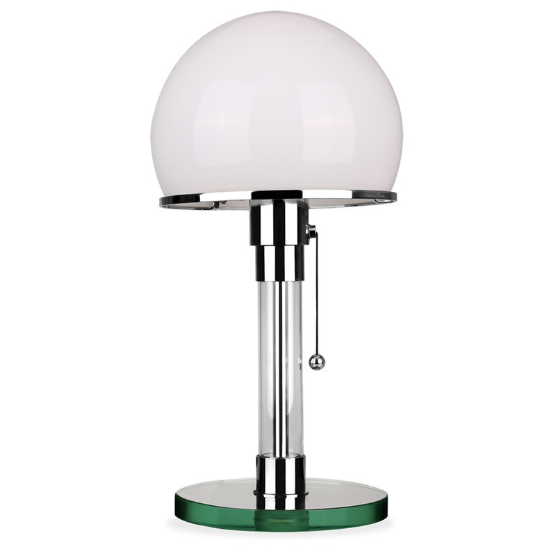 White Side Glass Table Lamp