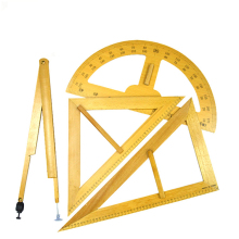 Wooden Protractor Triangle Ruler Set for Professional School Geometry Math