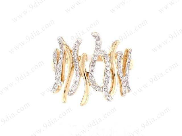 Design di anelli in oro giallo 14k di alta qualità per ragazze