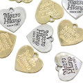 Wholesale 100Pcs Gold Color Love Heart Shape Charm Pendants For DIY Necklace Bracelet Jewelry Making Handmade Accessories