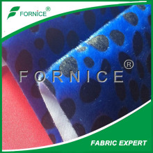 wholesale blue leopard printed fake horse fur fabric