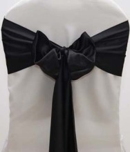 Black Satin Sash