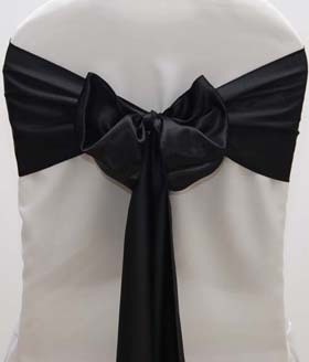 Black Satin Sash