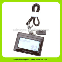 16457 Promotional custom plastic show case leather pass card holder