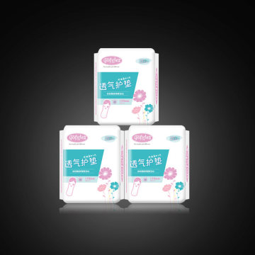 Female sanitary napkin with wings