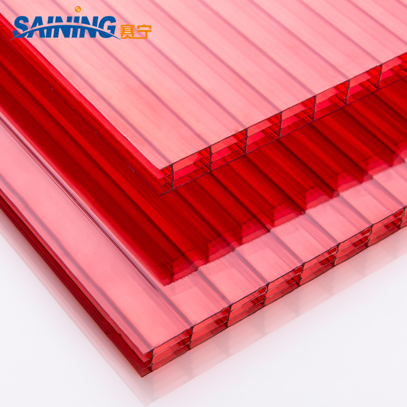 8mm 10mm 12mm 16mm Cheap Four Wall Multiwall Hollow Polycarbonate Roof Sheet