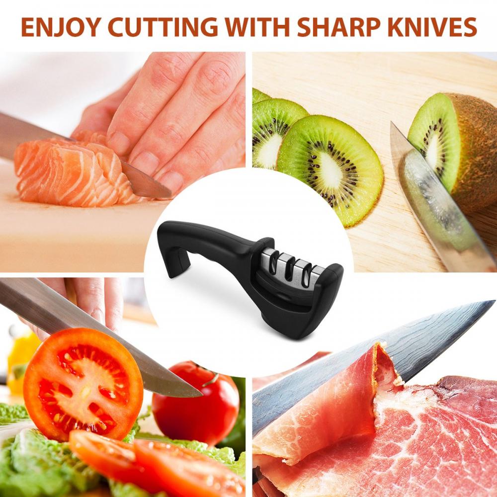 Outil professionnel pour aiguiser les couteaux de cuisine en 2 étapes