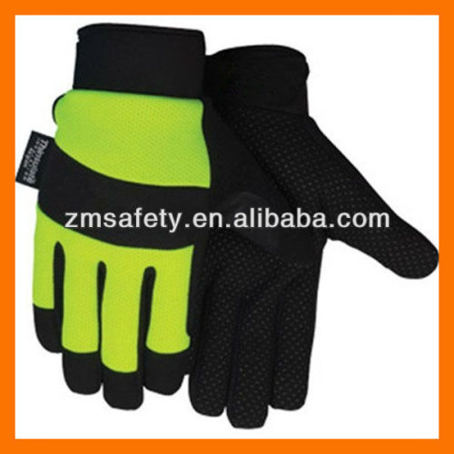 Hi Vis Green Safety Working Gloves for Winter