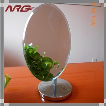 Frameless Beveled Silver Mirrors Table Standing