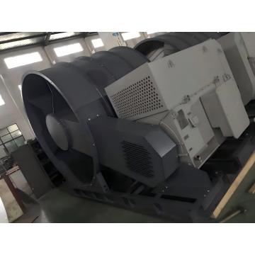 The belt drives the axial flow fan