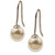 freshwater pearl drop earring mounting in 925 sterling silver