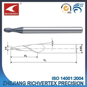 Manufacturer supply solid carbide tapered ball nose end mill