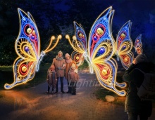 Flying LED Lighted Butterfly for Park and Garden Decoration
