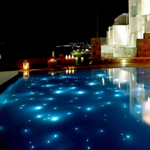 Luz de estrella de piso de piscina de fibra óptica