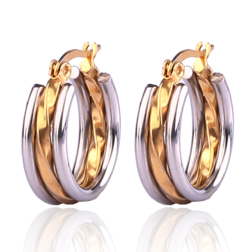 Stainless steel gold middle european women bridal ethnic earrings