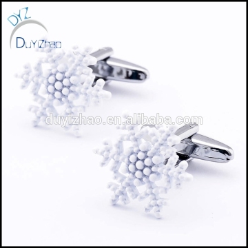 custom snow flower shape cufflink