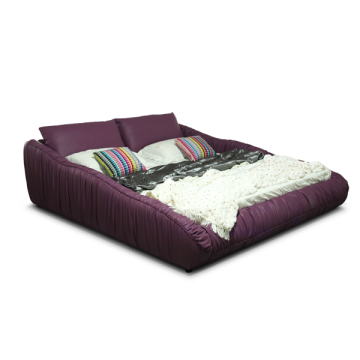 2015 Home Furniture Leather Bed;Genuine Leather Furniture #P618