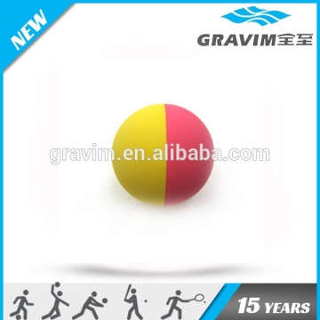 yellow red colors rubber high bounce ball,hollow rubber ball,60mm rubber high bouncy ball