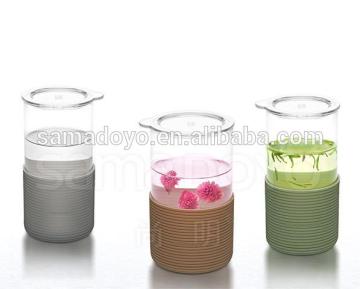 Samadoyo 450ml clear glass tea cups for loose tea