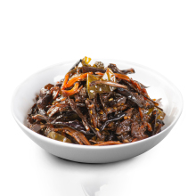 Pickled dried eggplant and dried chili.