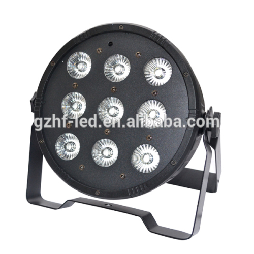 Professional 9pcs 10W LED Par RGBW 4in1 Quad Led Flat Par Lighting