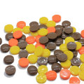 Fagioli di cioccolato in resina flatback da 14 mm Perline colorate per riempitivi di melma Adesivo fai-da-te