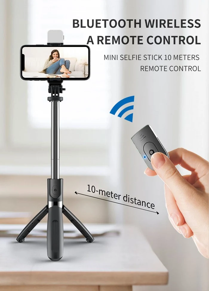 L02s LED Fill Light Tripod Bluetooth Selfie Stick for Phone Live