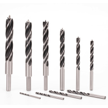 Professional Woodworking Drill Bits: High-Quality Brad Point Double Groove Round Shank for Precise Wood Drilling
