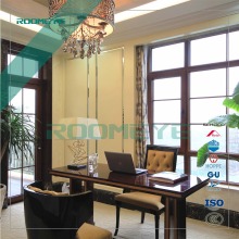 Wood clad aluminium sash windows and doors wooden sliding windows double glassed window