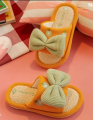 Diapositivas de lino Slipper Niños de algodón de lino