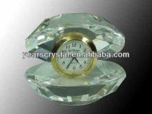 Hot Sell 3D laser engraved crystal clock (G-0202)