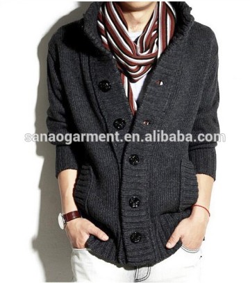 Men's New Sweater Thick Cardigan wool sweater