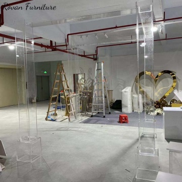 Transparent Acrylic Arch Wedding Backdrop for Event Decoration