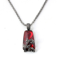 Charm Ruby Stone Drops Necklace Design