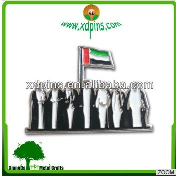 custom metal cheap UAE Flag badge
