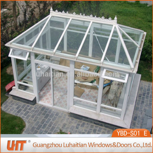 customized design Winter Garden Sun R0OM,PVC glass sunroom with window and door